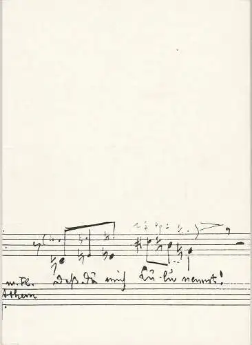 Komische Oper Berlin, Hans-Jochen Irmer, Hartmut Henning: Programmheft LULU. Oper von Alban Berg. Erstaufführung des vollständigen Werkes. 