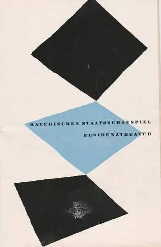 Bayerisches Staatsschauspiel, Kurt Horwitz, Walter Haug: Programmheft JULIUS CÄSAR von William Shakespeare Residenztheater 1955. 