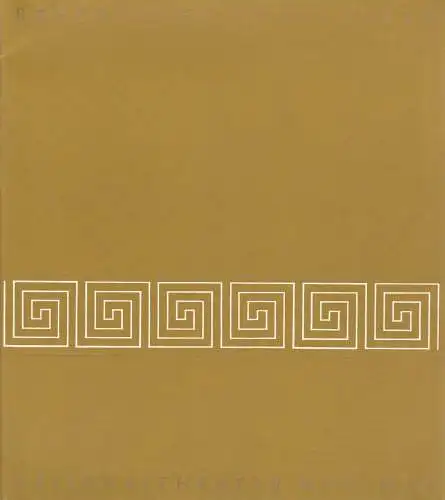 Bayerische Staatsoper, Günther Rennert, Horst Goerges: Blätter der Bayerischen Staatsoper Spielzeit 1969 / 70 Heft 7 S. 101 bis 112. 