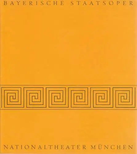 Bayerische Staatsoper, Günther Rennert, Horst Goerges: Blätter der Bayerischen Staatsoper Spielzeit 1975 / 76 Heft 1 Seite 1 bis 24. 