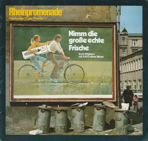 Thalia Theater Hamburg, Boy Gobert, Lunin Hanno: Programmheft Karl Otto Mühl: Rheinpromenade Thalia Theater Hamburg 1979. 