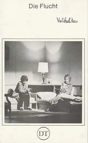 Deutsches Theater in Göttingen, Günther Fleckenstein: Programmheft Die Flucht v. Michail Velitschkov  Deutsches Theater Göttingen. 