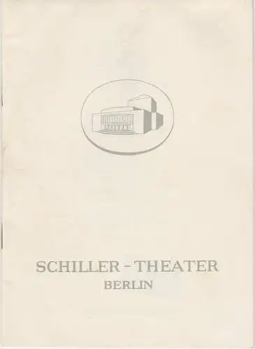 Schiller-Theater Berlin, Boleslaw Barlog, Albert Beßler: Programmheft William Shakespeare Maß für Maß Schiller-Theater Berlin 1957. 