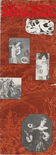 Landestheater Halle, Günter Schröder, Gisela Jahn, Klaus Harnisch, Karin Zauft, Renate Lehnhof, Bernd Leistner: Programmheft Richard Strauss SALOME Premiere 15. Oktober 1978 Theater des Friedens. 