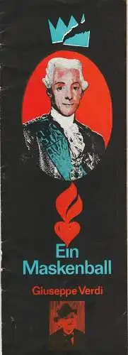 Landestheater Halle, Ulf Keyn, Karin Zauft, Renate Lehnhof: Programmheft Guiseppe Verdi EIN MASKENBALL Landestheater Halle 1979. 