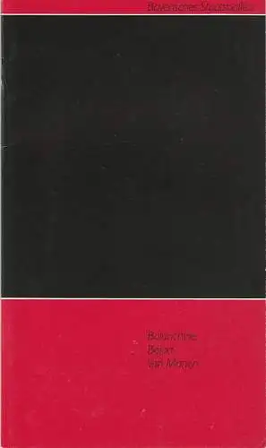 Bayerisches Staatsballett, Bettina Wagner-Bergelt: Programmheft zum Ballettabend Balachine Bejart Van Manen Bay. Staatsballett 1991. 