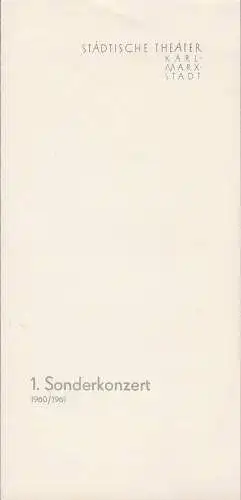 Städtische Theater Karl-Marx-Stadt, Manfred Koerth: Programmheft 1. Sonderkonzert Städtische Theater Karl-Marx-Stadt 1960. 