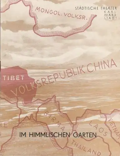 Städtische Theater Karl-Marx-Stadt, Paul Herbert Freyer, Wolf Ebermann, Karl-Heinz Adler: Programmheft Urauff. H. Hauser IM HIMMLISCHEN GARTEN Theat. Karl-Marx-Stadt 1958. 