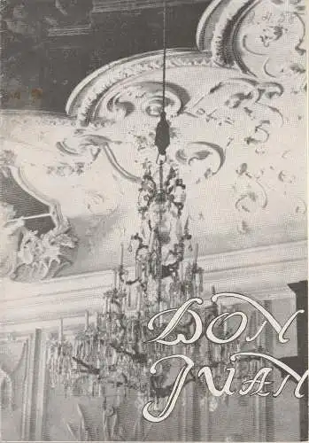 Stadttheater Zittau, Hubertus Methe: Programmheft Wolfgang Amadeus Mozart DON JUAN Stadttheater Zittau 1958. 