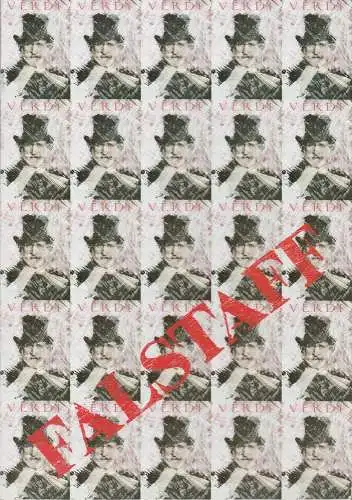 Komische Oper, Albert Kost, Eberhard Schmidt, Frank Philipp Schlößmann: Programmheft Giuseppe Verdi FALSTAFF Komische Oper 1996. 