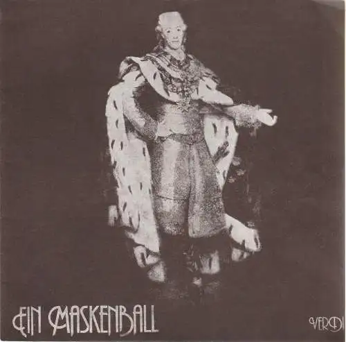 Landestheater Dessau, Herbert Keller, Peter Gogler, Renate Falckner, Susanne Volkmar: Programmheft Giuseppe Verdi EIN MASKENBALL Landestheater Dessau 1983. 