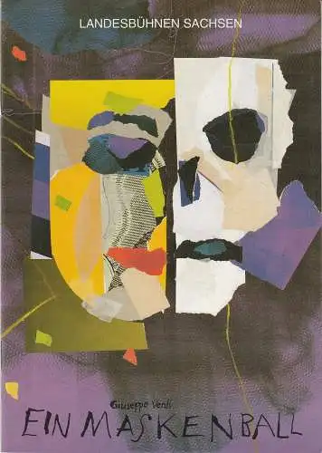 Landesbühnen Sachsen, Christian Schmidt, Gisela Zürner: Programmheft Giuseppe Verdi: EIN MASKENBALL Landesbühnen Sachsen 1992. 