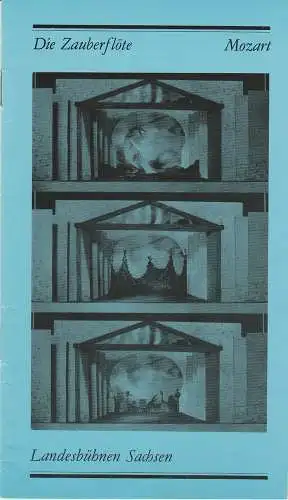 Landesbühnen Sachsen, Rosemarie Dietrich, Peter Hamann: Programmheft Mozart: DIE ZAUBERFLÖTE Landesbühnen Sachsen 1985. 