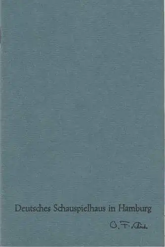 Deutsches Schauspielhaus in Hamburg, Otto Fritz Schuh, Günther Penzoldt, Rolf Wilken, Hannelore Gerber, Rosemarie Clausen ( Fotos ): Programmheft DER HAUPTMANN VON KÖPENICK. Ein deutsches Märchen von Carl Zuckmayer Spielzeit 1965 / 66. 