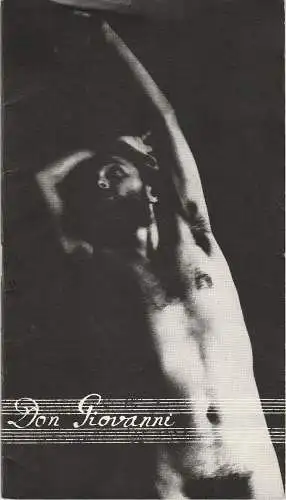 Landesbühnen Sachsen, Christian Pötzsch, Thomas Sprink, Dieter Bode: Programmheft Mozart: DON GIOVANNI Landesbühnen Sachsen 1979. 