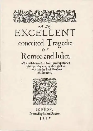 Theater der Bergarbeiter Senftenberg, Günter Lange, Gisela Mueller-Stahl: Programmheft William Shakespeare: ROMEO UND JULIA Spielzeit 1964 / 65 Nr. 9. 