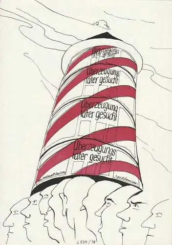 academixer, Kabarett der Karl - Marx - Universität: Programmheft ÜBERZEUGUNGSTÄTER GESUCHT academixer Leipzig DDR 1978. 