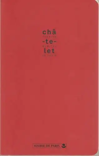 Theatre du Chatelet, Sandra Solvit: Programmheft Stephen Sondheim A LITTLE NIGHT MUSIC. 