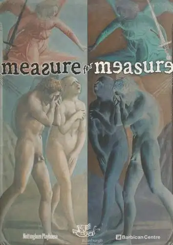 Nottingham Playhouse, Edinburgh Festival, Barbican Centre, Louise Jeffreys, William Jones, Joan Burnett: Programmheft William Shakespeare MEASURE FOR MEASURE Nottingham Playhouse 1997. 