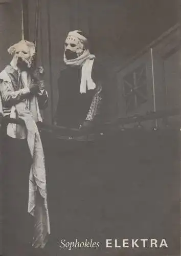 Deutsches Theater im Theater in der Akademie, Barbara Berthold ( Probenfotos ): Programmheft Sophokles ELEKTRA. 
