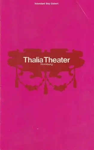 Thalia Theater Hamburg, Boy Gobert, Hannelore Gerber, Rosemarie Clausen ( Szenenfotos ): Programmheft Heinrich von Kleist DER ZERBROCHNE KRUG Spielzeit 1970 / 71 Heft 6. 