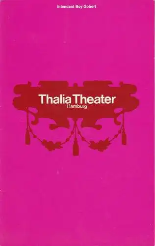 Thalia Theater Hamburg, Boy Gobert, Hannelore Gerber, Rosemarie Clausen ( Szenenfotos ): Programmheft Henrik Ibsen GESPENSTER Thalia Theater Hamburg 1970. 