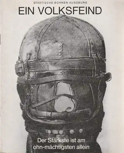 Städtische Bühnen Augsburg, Peter Ebert, Karl Heinz Roland, Heinrich Fürtinger: Programmheft EIN VOLKSFEIND. Schauspiel von Henrik Ibsen 12. Februar 1971 Spielzeit 1970 / 71 Heft 8. 