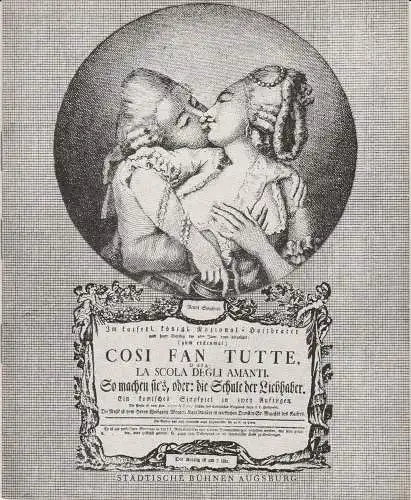 Städtische Bühnen Augsburg, Peter Ebert, Karl Heinz Roland, Heinrich Fürtinger: Programmheft Mozart COSI FAN TUTTE Städtische Bühnen Augsburg 1970. 