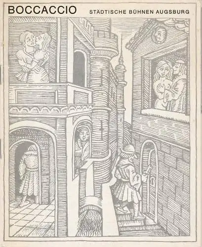 Städtische Bühnen Augsburg, Peter Ebert, Karl Heinz Roland, Heinrich Fürtinger: Programmheft Franz von Suppe BOCCACCIO Städtische Bühnen Augsburg 1970. 