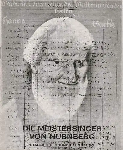Städtische Bühnen Augsburg, Peter Ebert, Karl Heinz Roland, Heinrich Fürtinger: Programmheft Richard Wagner DIE MEISTERSINGER VON NÜRNBERG Bühnen Augsburg 1970. 