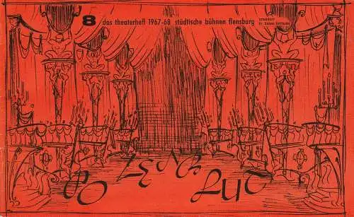 Städtische Bühnen Flensburg, Benno Hattesen: Programmheft Oskar Nedbal POLENBLUT Städtische Bühnen Flensburg 1968. 