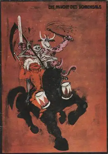 Komische Oper Berlin, Stephan Stompor: Programmheft Giuseppe Verdi DIE MACHT DES SCHICKSALS Komische Oper Berlin 1976. 