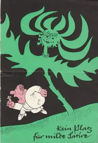 Kabarett Die Distel, Louis Rauwolf: Programmheft KEIN PLATZ FÜR MILDE SATIRE Kabarett Die Distel 1958. 
