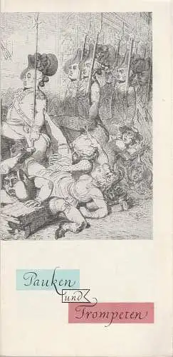 Berliner Ensemble am Schiffbauerdamm, Weber, DEWAG-Werbung: Programmheft George Farquhar PAUKEN UND TROMPETEN Berliner Ensemble 1956. 