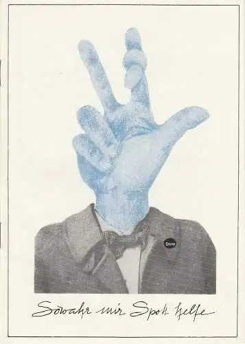 Distel Das Berliner Kabarett, Otto Stark, Kurt Zimmermann, Helmut Merten, DDR - Kabarett: Programmheft So wahr mir Spott helfe Distel Das Berliner Kabarett 1976. 