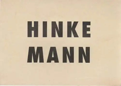 Volksbühne am Rosa-Luxemburg-Platz, Frank Castorf, Juliane Koepp, Christian Beck, Bernd Frank: Programmheft Ernst Toller HINKEMANN. Eine Tragödie. Spielzeit 1994 / 95. 