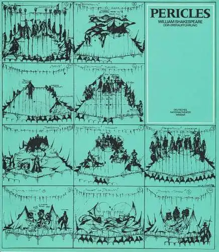 Deutsches Nationaltheater Weimar, Gerd Beinemann, Sigrid Busch, Heinz-Uwe Haus, Grit Goldberg, Hans-Jürgen Keßler: Programmheft William Shakespeare PERICLES DNT Weimar 1978. 