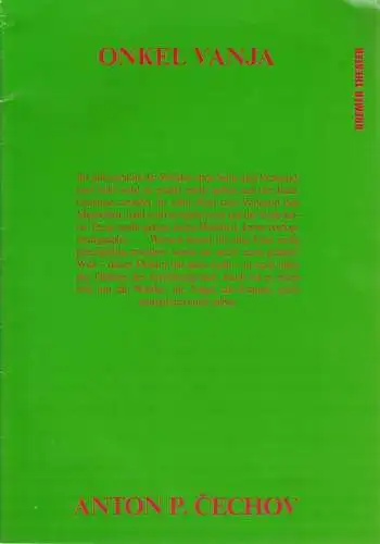 Bremer Theater, Theater der Freien Hansestadt Bremen, Tobias Richter, Klaus Nürnberg, Jörg Landsberg ( Probenfotos ): Programmheft Anton Cechov ONKEL WANJA Premiere 30. Januar 1992 Heft 10 ( Tschechow ). 