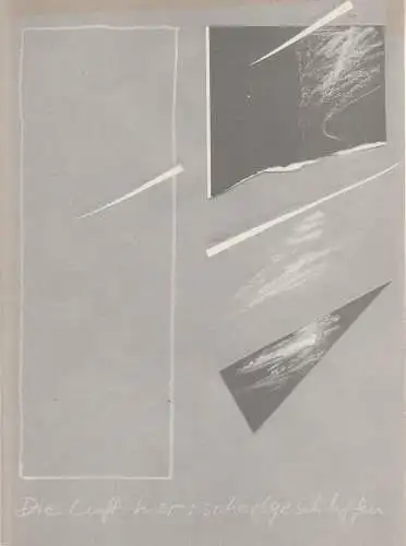 Staatliche Hochschule für Musik und Darstellende Kunst Stuttgart, Ulrich Lenz, Matthias Hermann, Ernst Poettgen: Programmheft Uraufführung Matthias Hermann / Ernst Poettgen DIE LUFT HIER: SCHARFGESCHLIFFEN 22. Oktober 1994. 