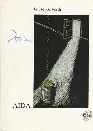 Ulmer Theater, Pavel Fieber, Gunther Volz, Rainer Pompe, Angelika Schirmer: Programmheft Guiseppe Verdi AIDA Ulmer Theater 1990. 