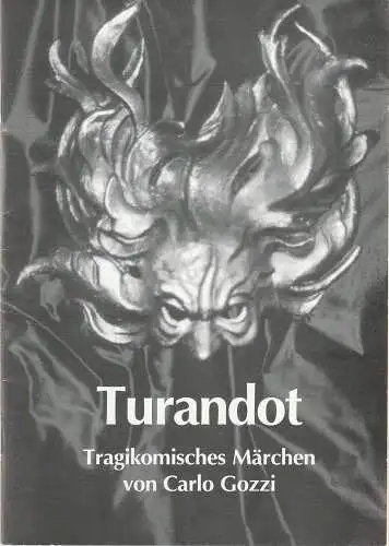 Südostbayerisches Städtetheater Landshut-Passau-Straubing, Johannes Reitmeier, Brigitte Herrmann: Programmheft Carlo Gozzi TURANDOT Südostbayerisches Städtetheater 2000. 