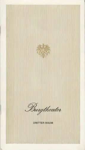 Burgtheater Wien, Erika Zabrsa, Lothar Knessl, Klemens Renolder, Brigitte Hofmeister-Zey, Helge Zoitl, Sebastian Meissl: Programmheft Peter Weiss DIE ERMITTLUNG Burgtheater Wien 1981. 