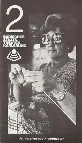 Badisches Staatstheater Karlsruhe, Günter Könemann: Programmheft Martin Sperr JAGDSZENEN AUS NIEDERBAYERN Staatsth. Karlsruhe 1978. 