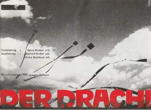 Volkstheater Rostock, Jürgen Mertag: Programmheft Jewgeni Schwarz DER DRACHE Volkstheater Rostock 1990. 