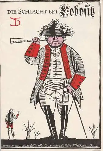 Deutsches Theater Berlin, Werner Klemke: Programmheft Peter Hacks DIE SCHLACHT BEI LOBOSITZ Deutsches Theater Berlin 1957. 