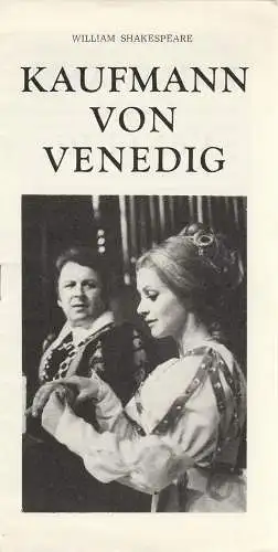 Südböhmisches Theater Ceske Budejovice: Programmheft W. Shakespeare KAUFMANN VON VENEDIG Südböhmisches Theater 1975. 