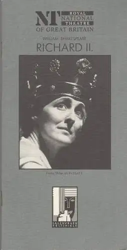 Salzburger Festspiele 1996, Constanze Schuler: Programmheft William Shakespeare RICHARD III Salzburger Festspiele 1996. 