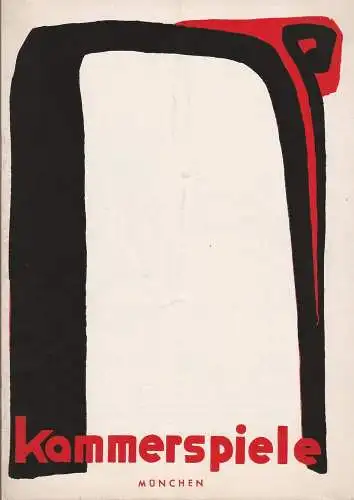 Münchner Kammerspiele, Hans Schweikart, Alfred Erich Sistig, Paul Herbert Appel, Hildegard Steinmetz: Programmheft William Shakespeare WAS IHR WOLLT Münchner Kammerspiele 1957. 