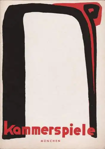Münchner Kammerspiele, Hans Schweikart, Wolfgang Zimmermann, Hildegard Steinmetz: Programmheft Jean Anouilh JEANNE Münchner Kammerspiele 1955. 