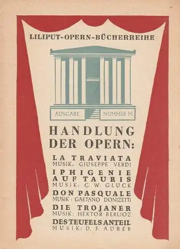 Liliput: Liliput Opern Bücherreihe Ausgabe Nummer M. 